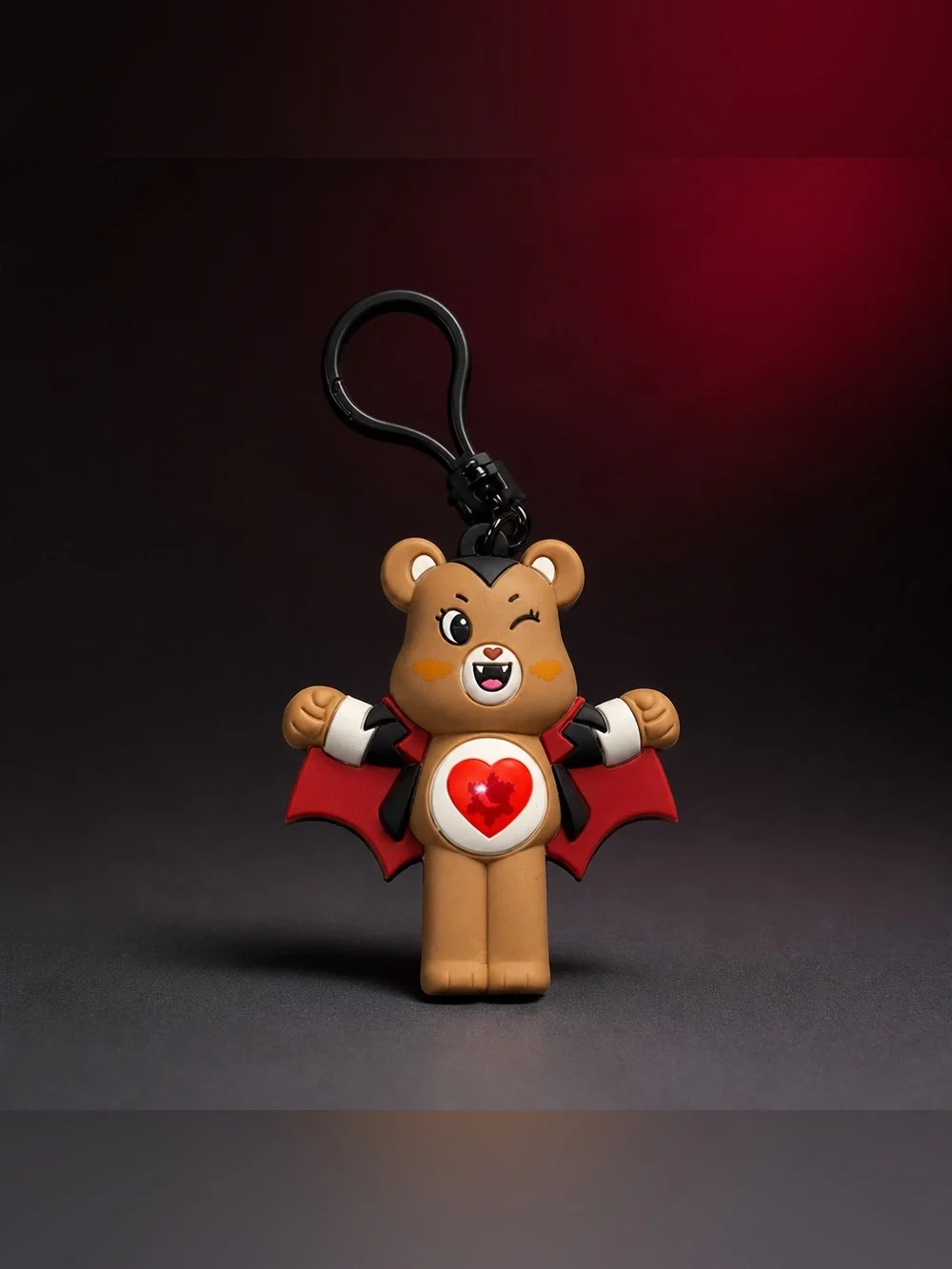 Care Bears x Universal Monsters Tenderheart Bear Dracula 3D Bag Clip.